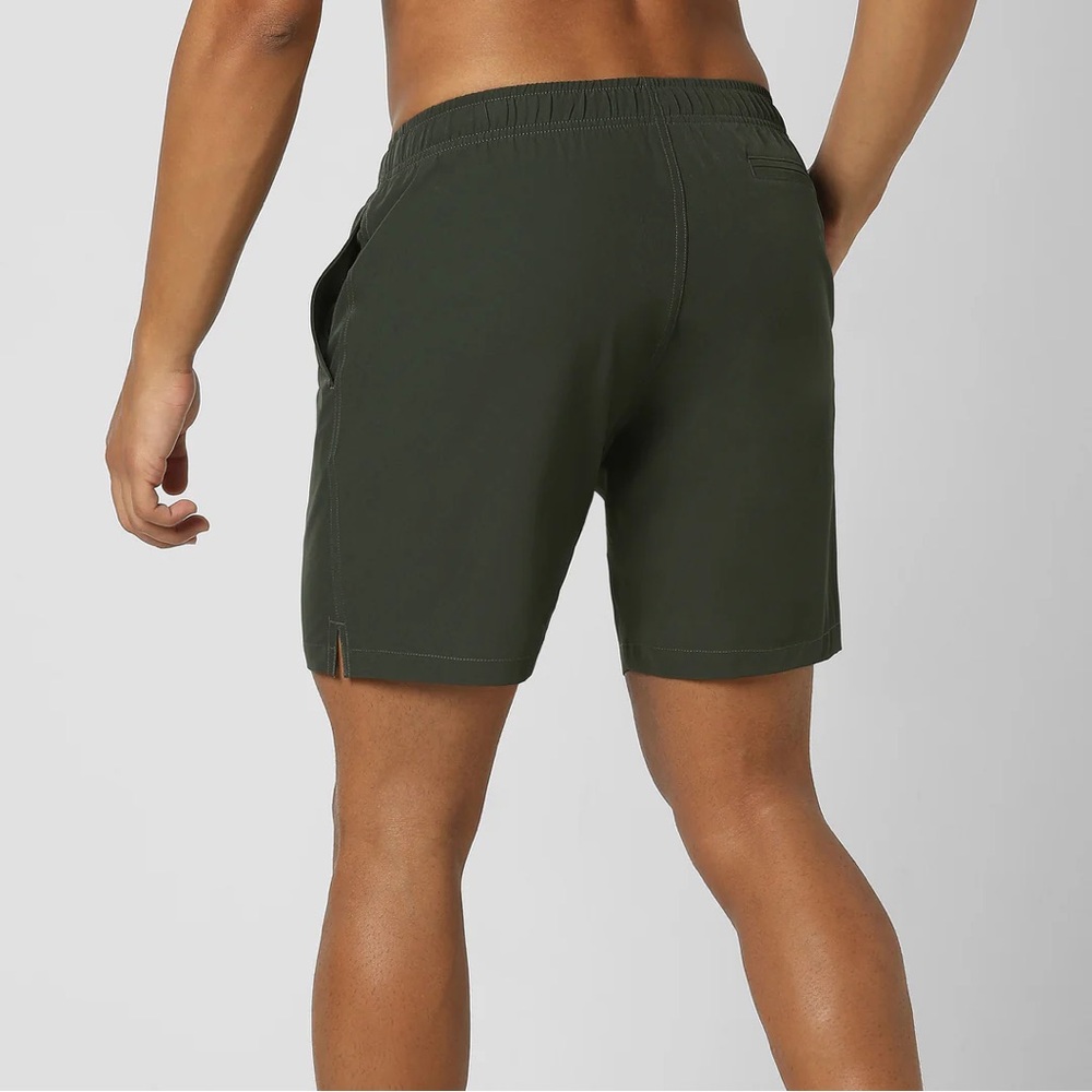 Bearbottom Stretch Swim Solid Trunks - Military G… - image 6